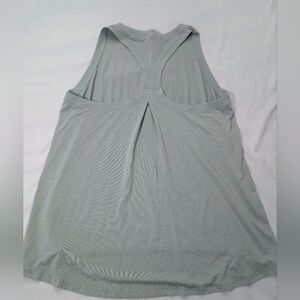 Athleta Racerback Tank with Pleated Back - Light Green/Grey